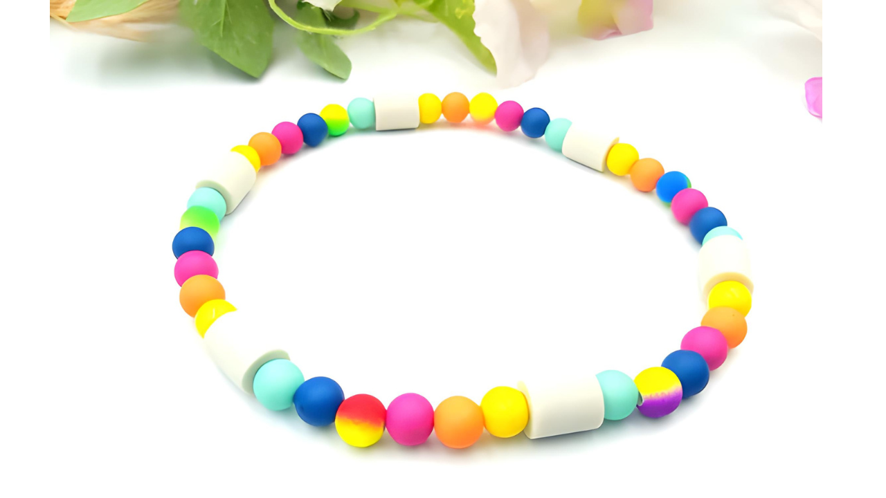 Zeckenhalsband EM Keramik Regenbogen