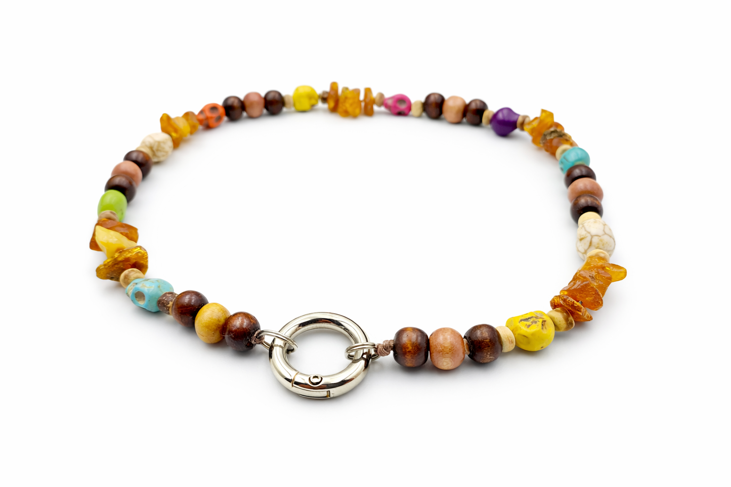 Halsband mit Bernstein und Howlith