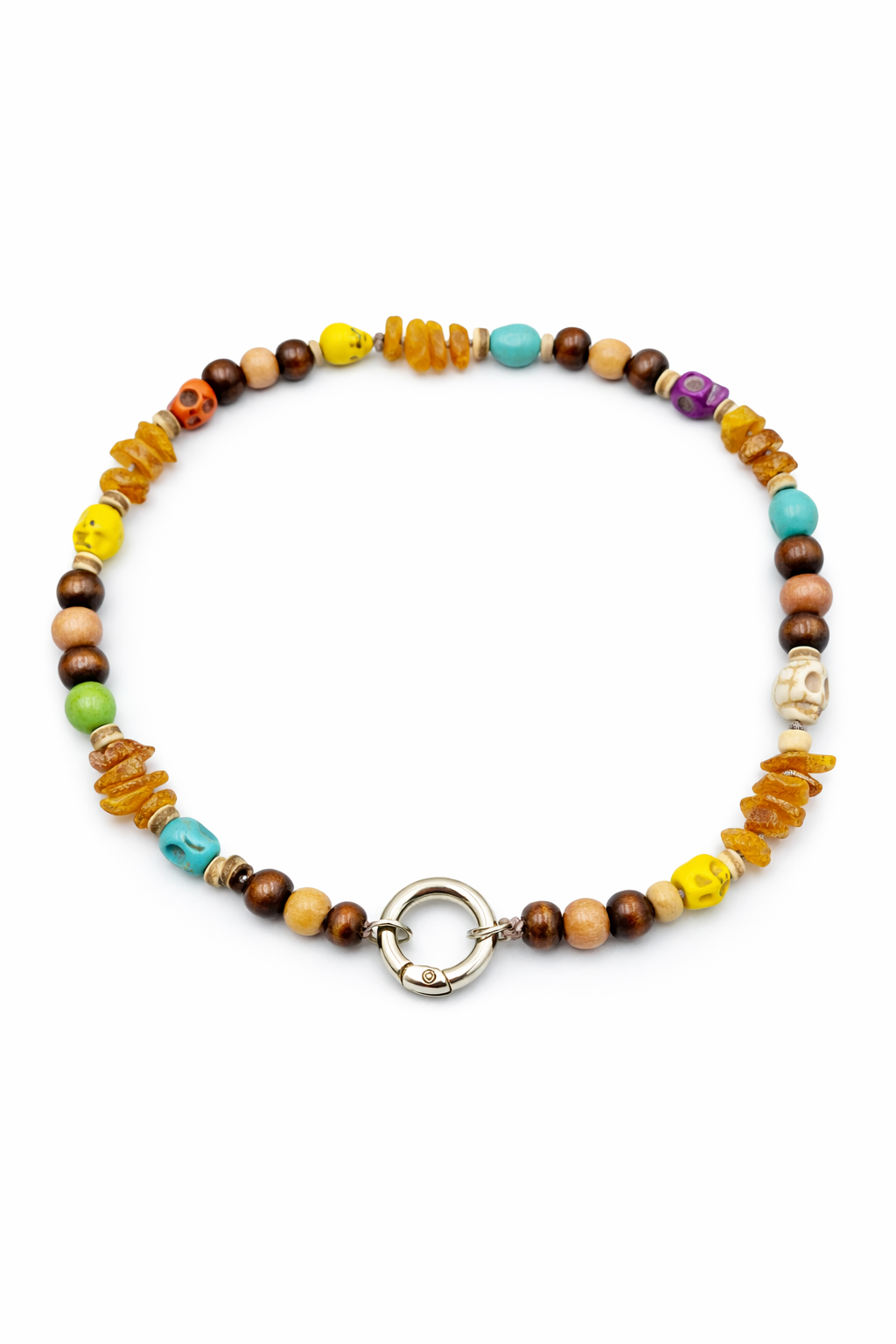 Halsband mit Bernstein und Howlith