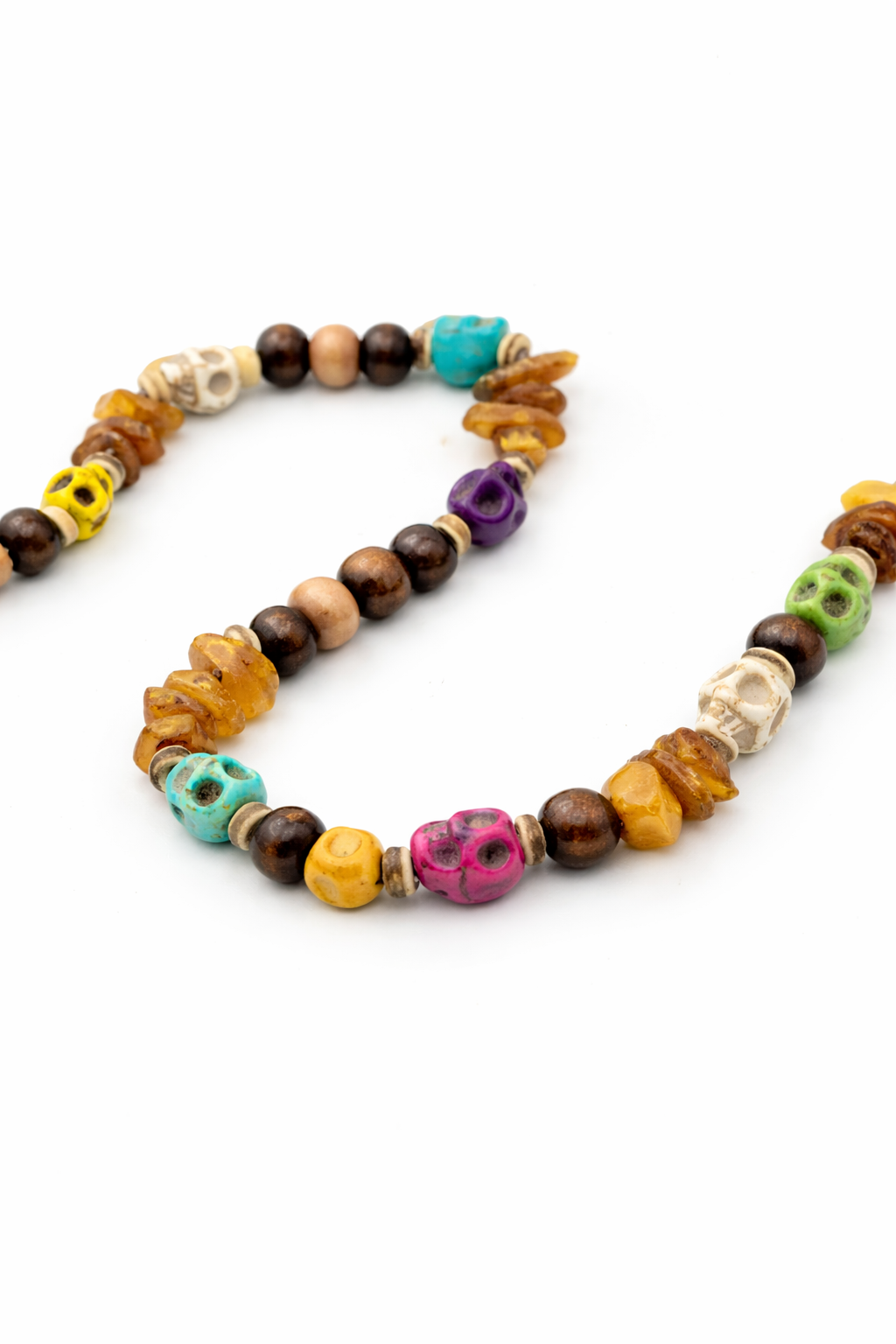 Halsband mit Bernstein und Howlith