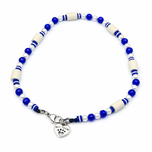 EM ceramic necklace with lava, hematite beads