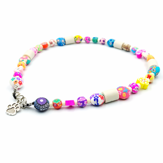 EM ceramic necklace with lava, hematite beads