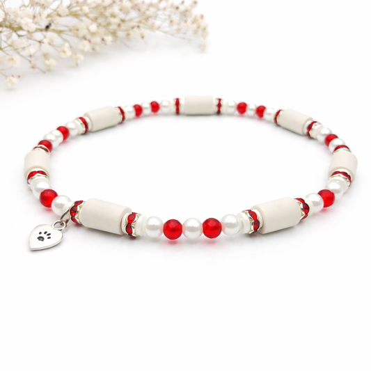 Valentinstags Zeckenhalsband EM Keramik Pfotenliebe