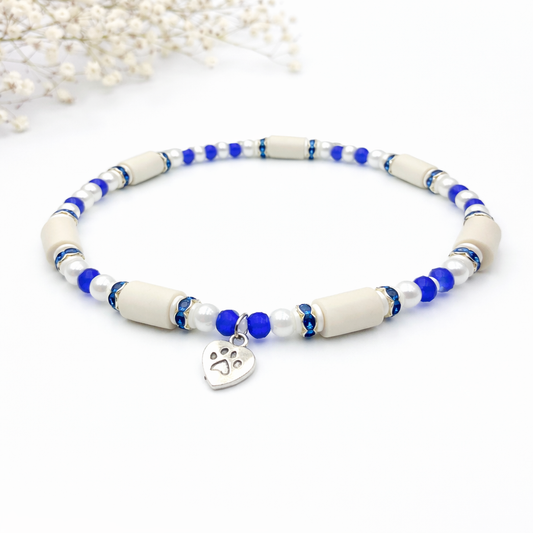 Valentinstags Zeckenhalsband EM Keramik Blue Valentine