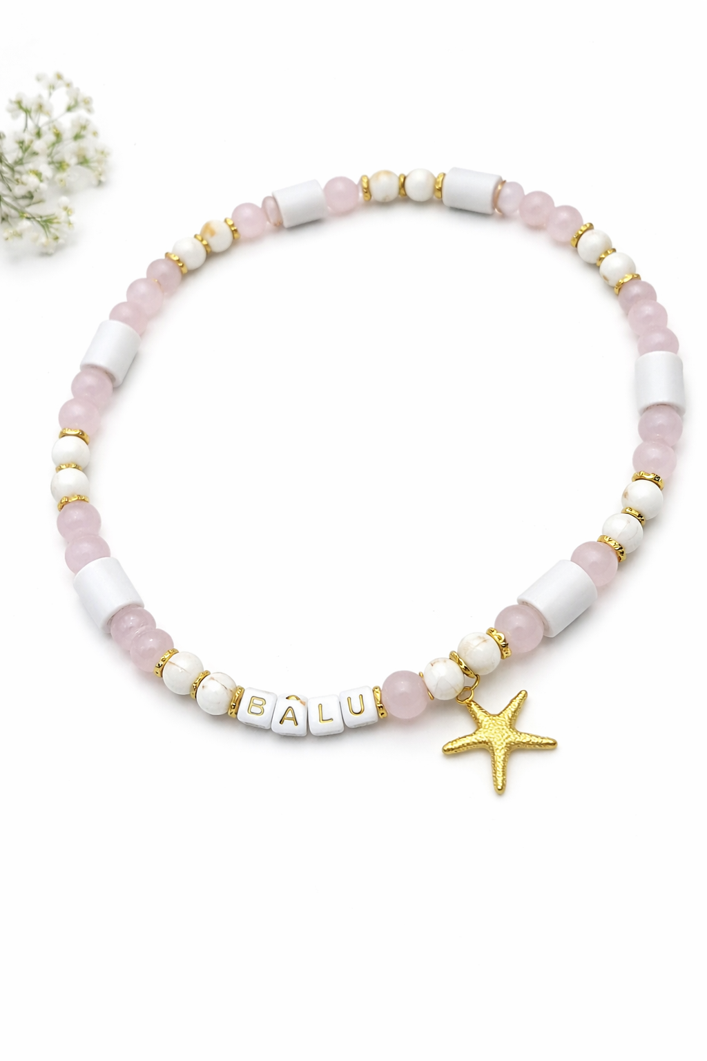 Halsband EM Keramik mit Magnesit und Jade