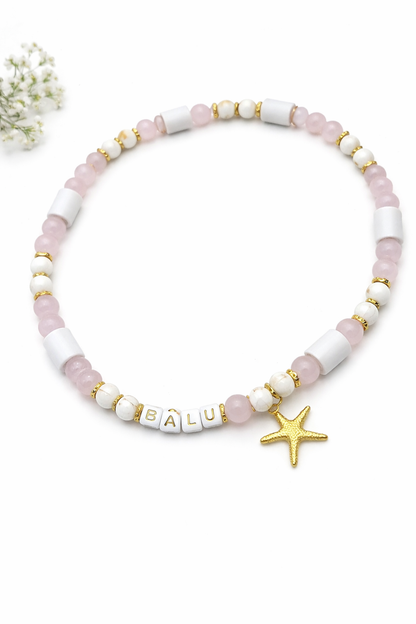 Halsband EM Keramik mit Magnesit und Jade