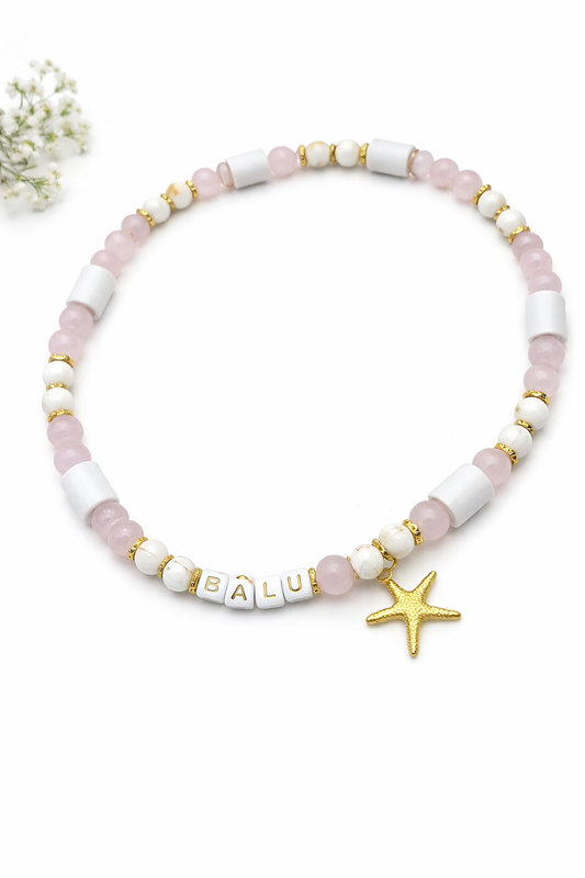Halsband EM Keramik mit Magnesit und Jade