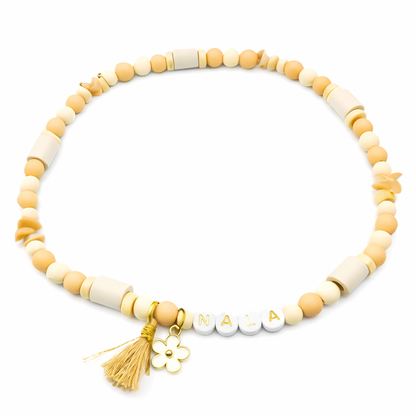 Halsband EM Keramik mit Perlmutt und Muscheln