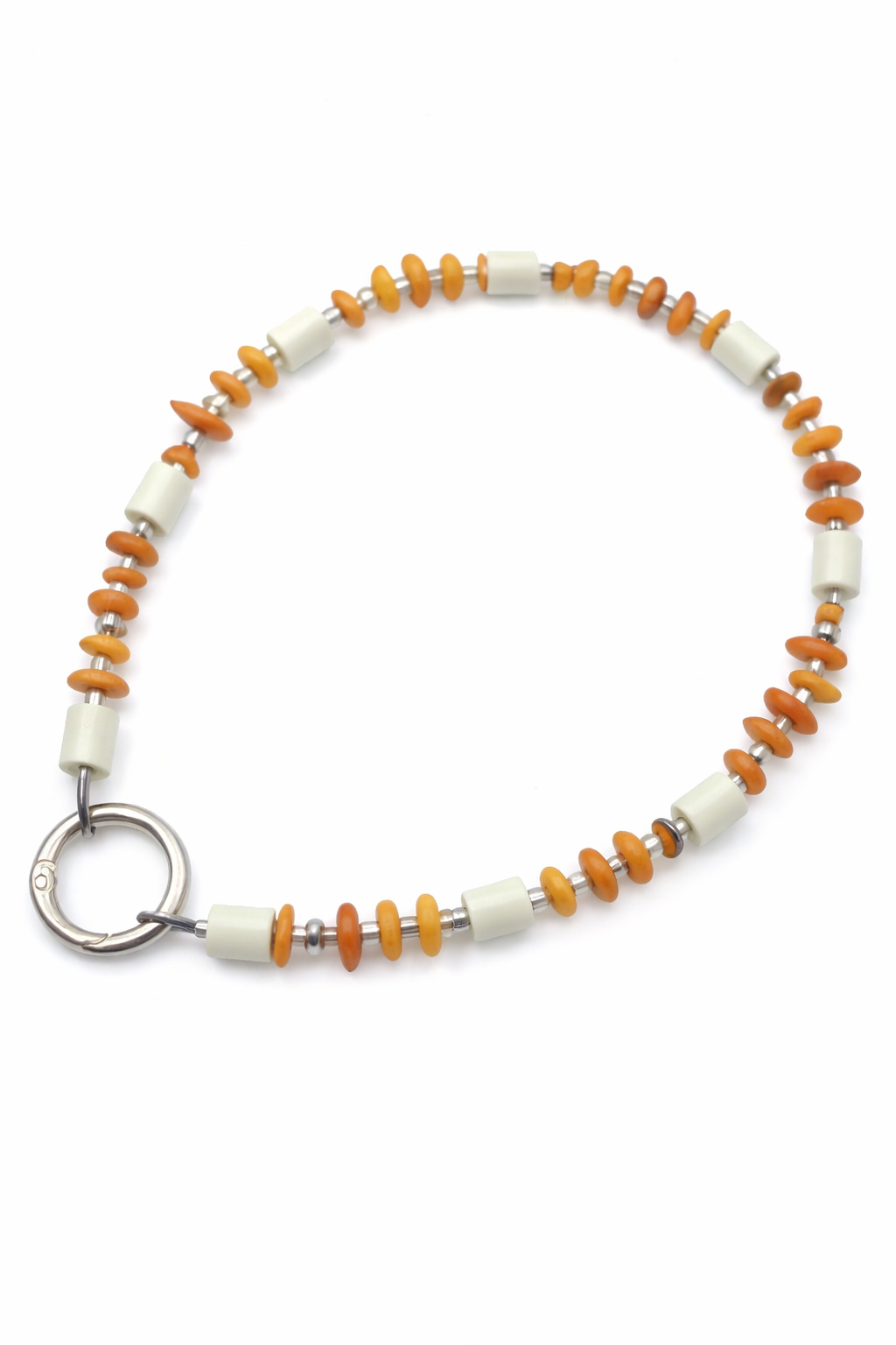 Halsband EM Keramik mit Bernstein und Miyukiperlen