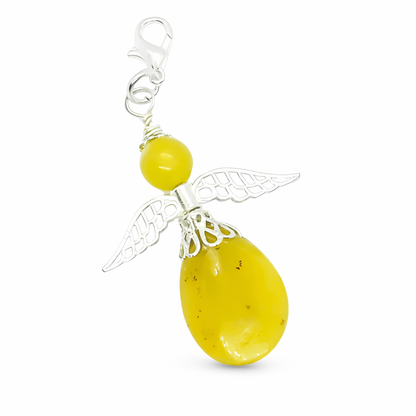 Engel-Anhänger aus Serpentin China Jade