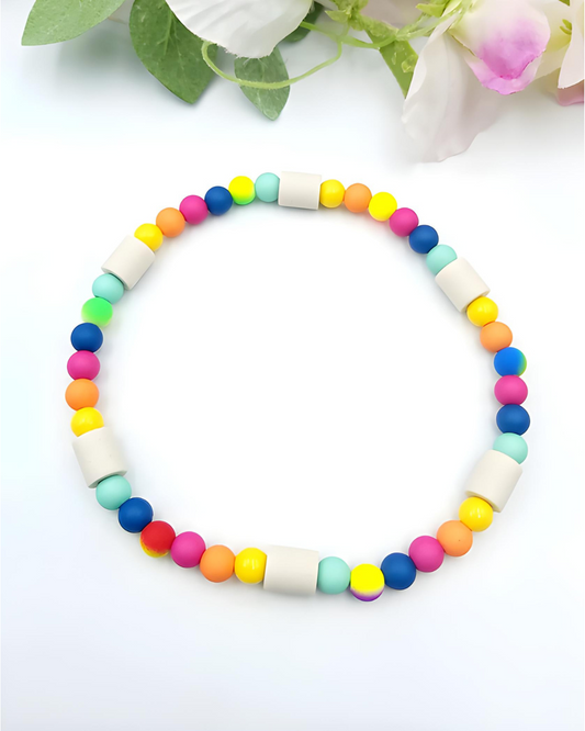 EM Keramik Halsband Regenbogen